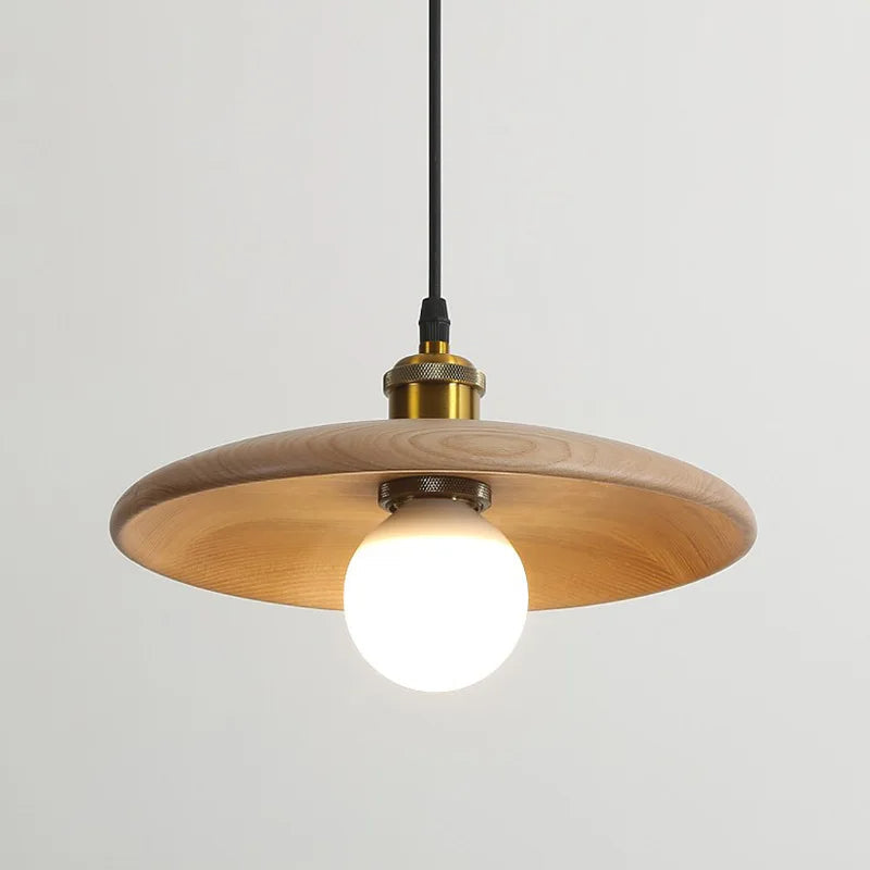 Moderne Holz-Pendelleuchte | Handgefertigte Holzleuchte