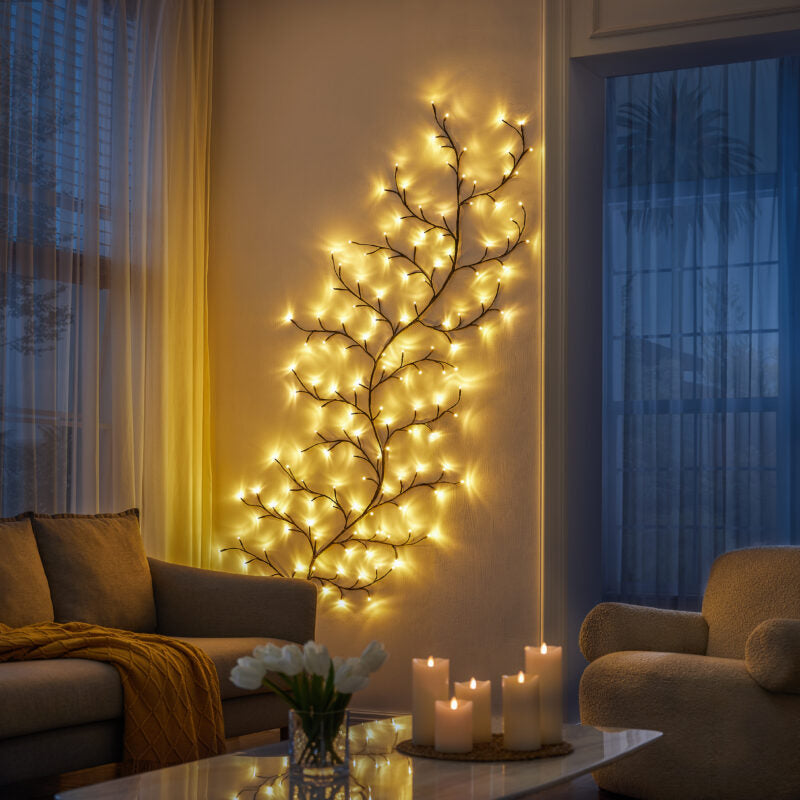 Zauberhafte Baum-Dekoration – Lichterkette mit funkelnden LEDs