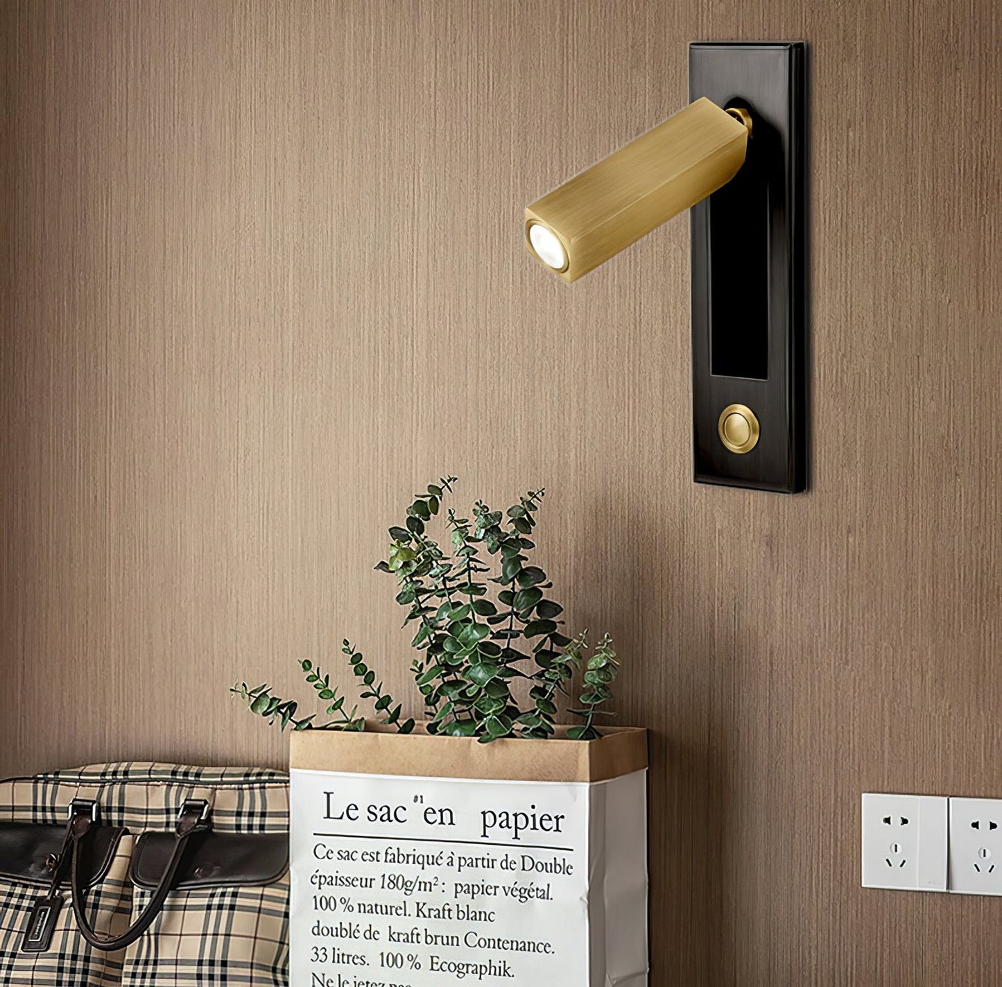 Eingebaute LED-Wandleuchte – Moderne Nachttischlampe