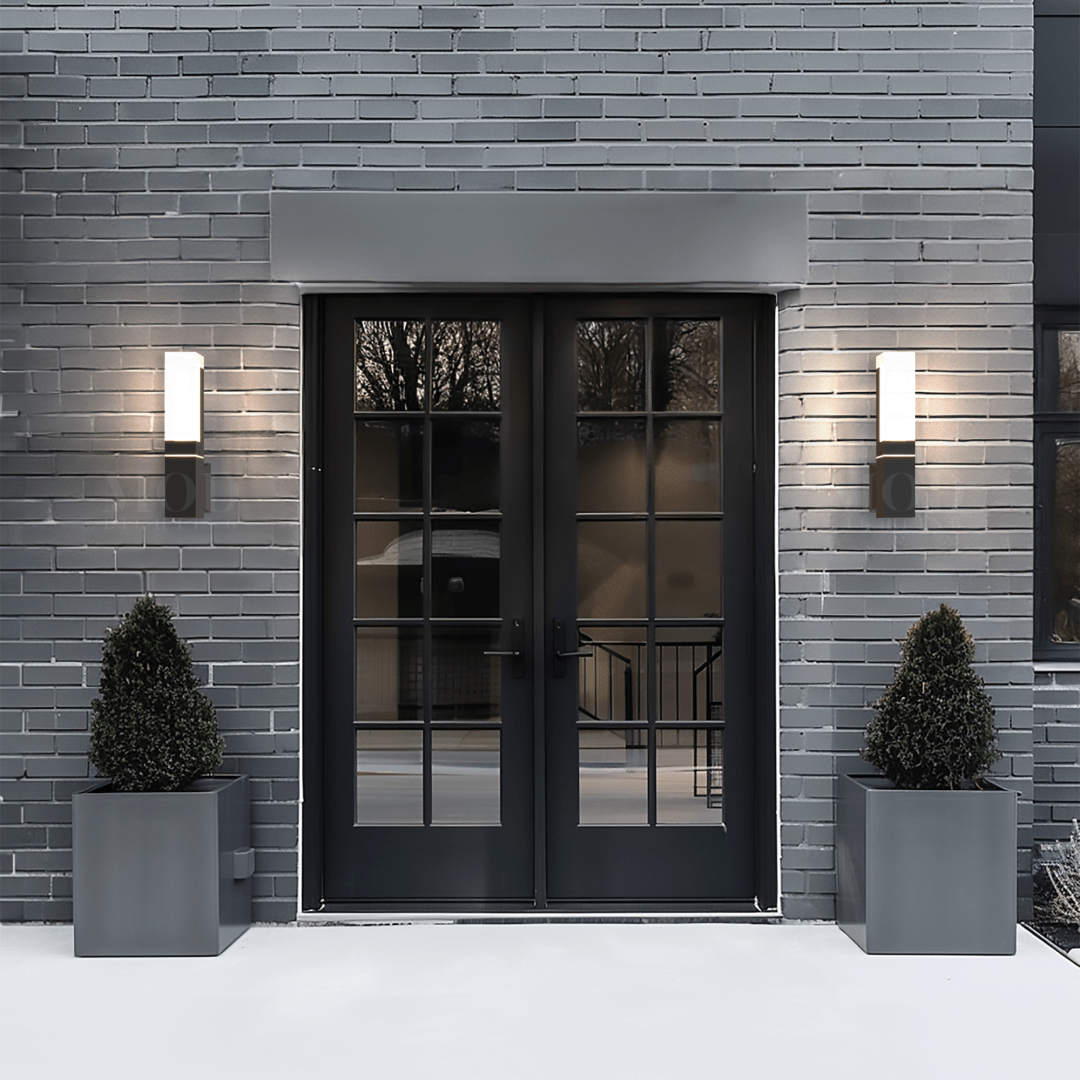 Elegante Außenwandleuchte in Schwarz – Aluminiumgehäuse