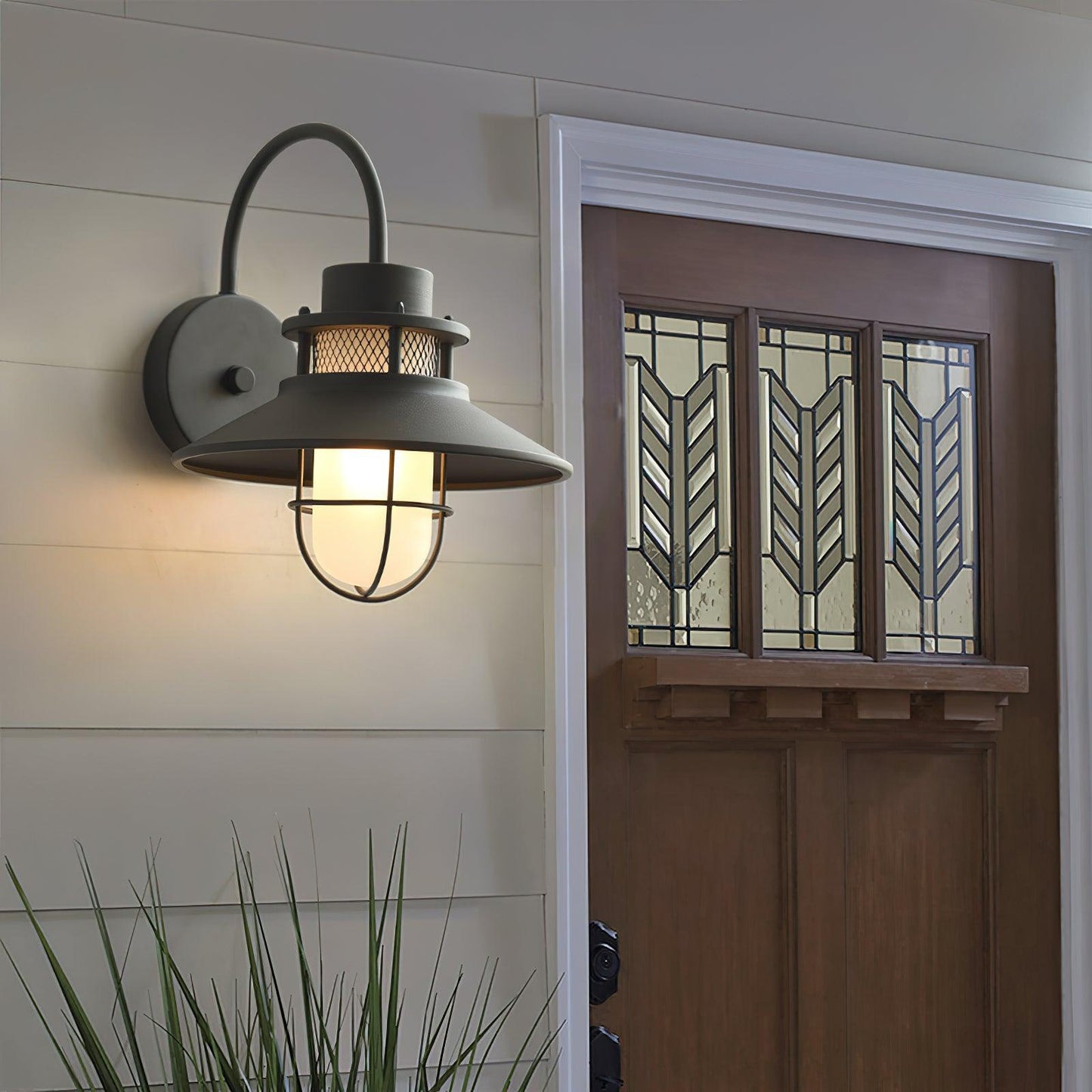 Kesselförmige Außenwandlampe – Zeitloses Design