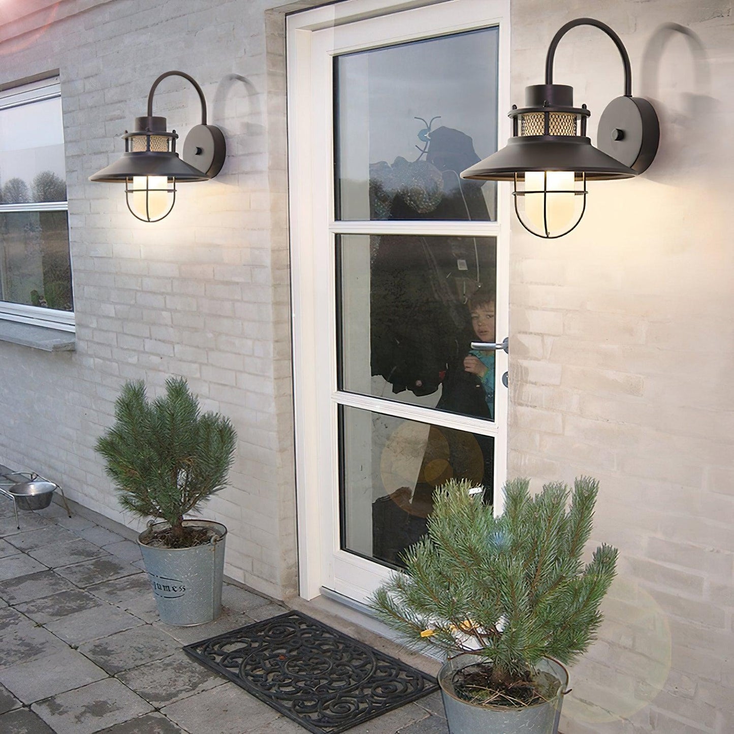 Kesselförmige Außenwandlampe – Zeitloses Design