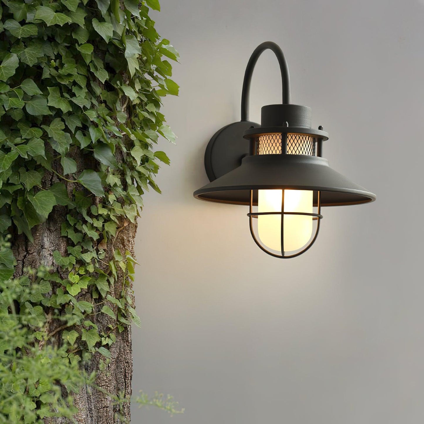 Kesselförmige Außenwandlampe – Zeitloses Design