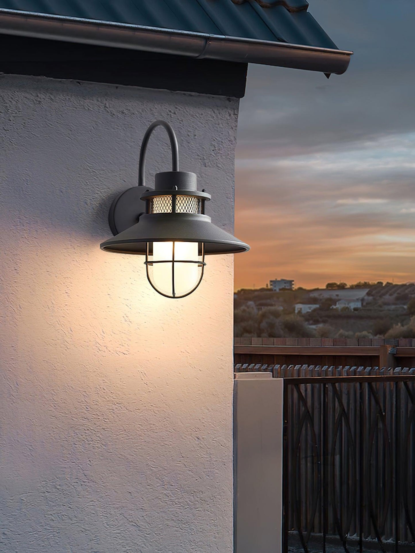 Kesselförmige Außenwandlampe – Zeitloses Design