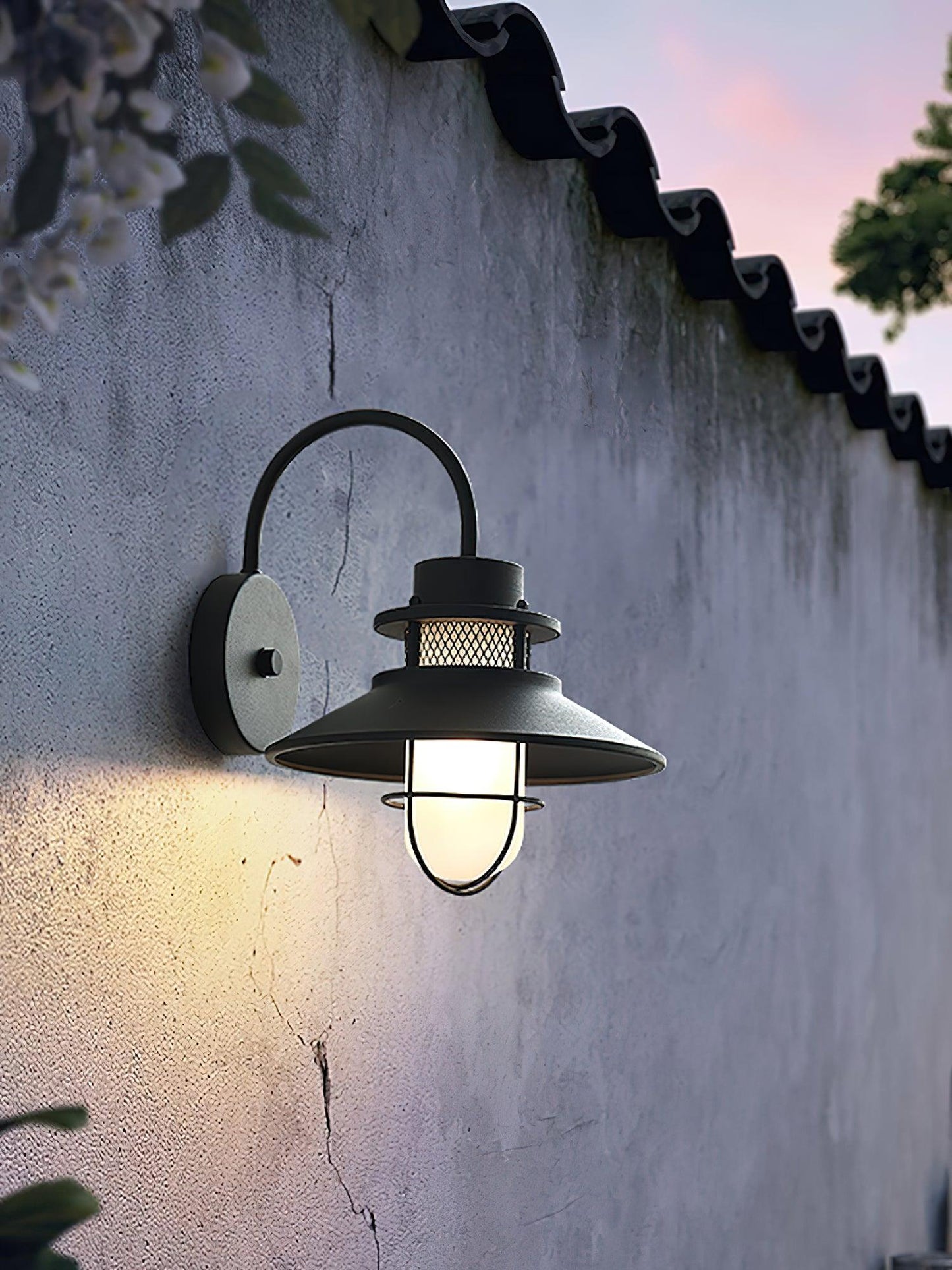 Kesselförmige Außenwandlampe – Zeitloses Design
