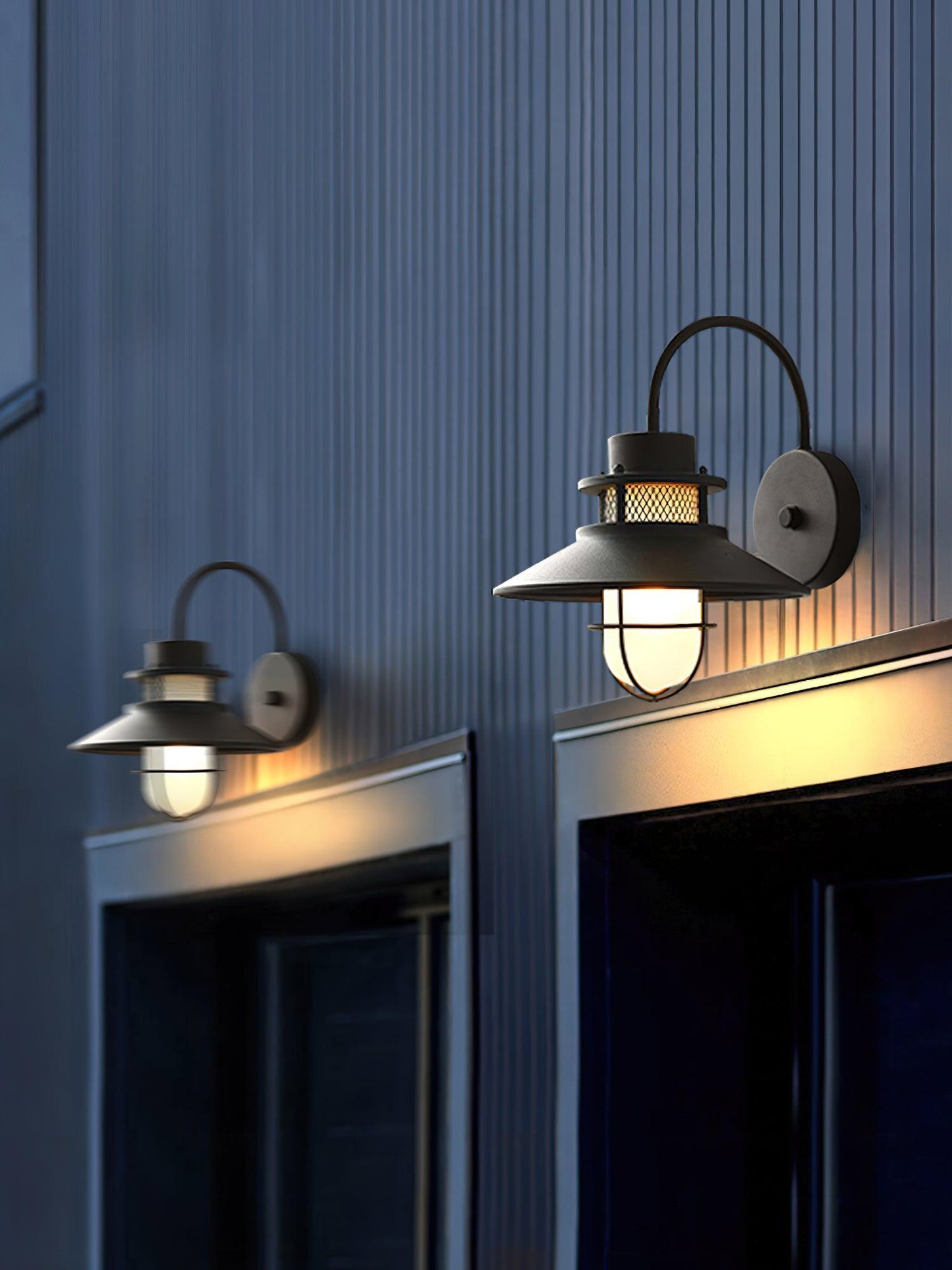 Kesselförmige Außenwandlampe – Zeitloses Design