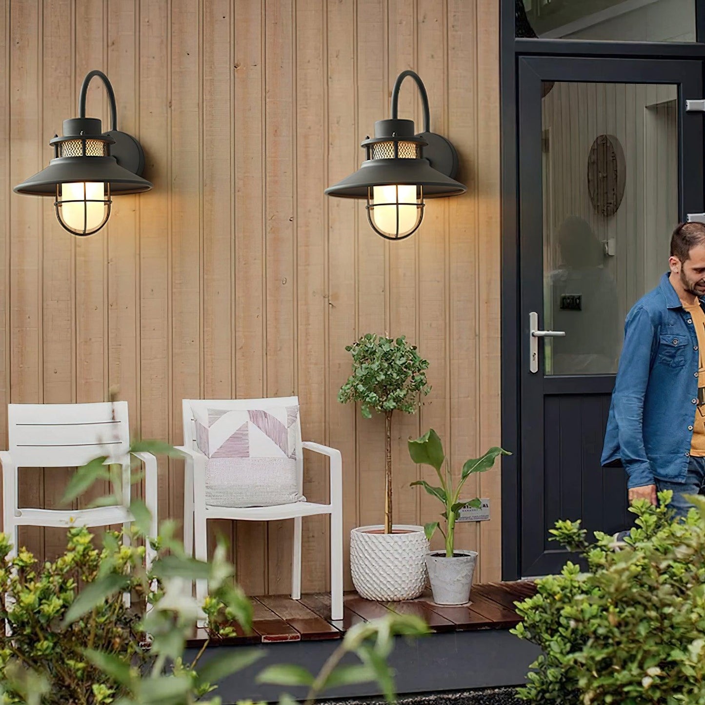 Kesselförmige Außenwandlampe – Zeitloses Design