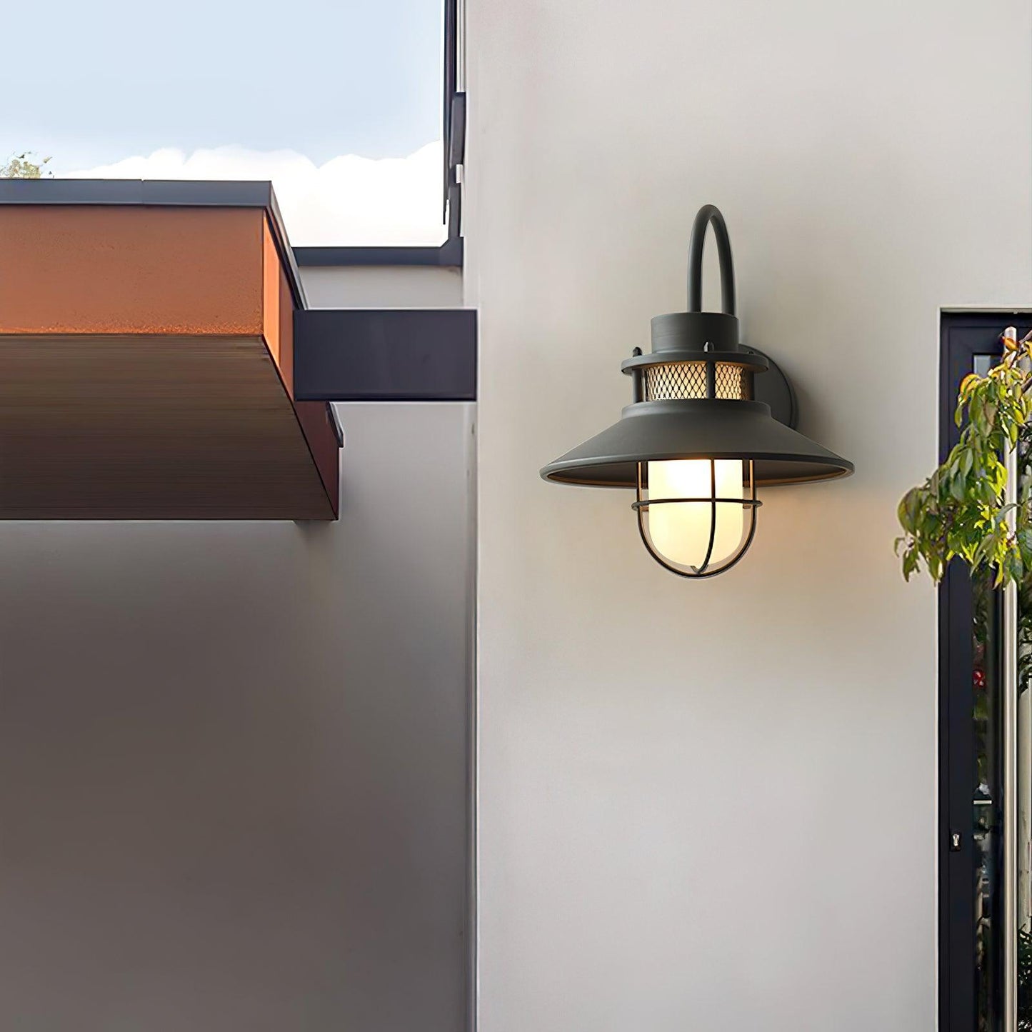Kesselförmige Außenwandlampe – Zeitloses Design