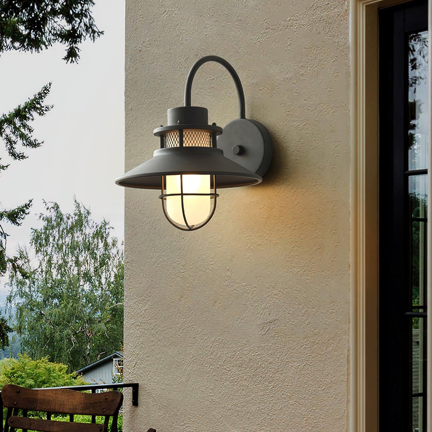Kesselförmige Außenwandlampe – Zeitloses Design