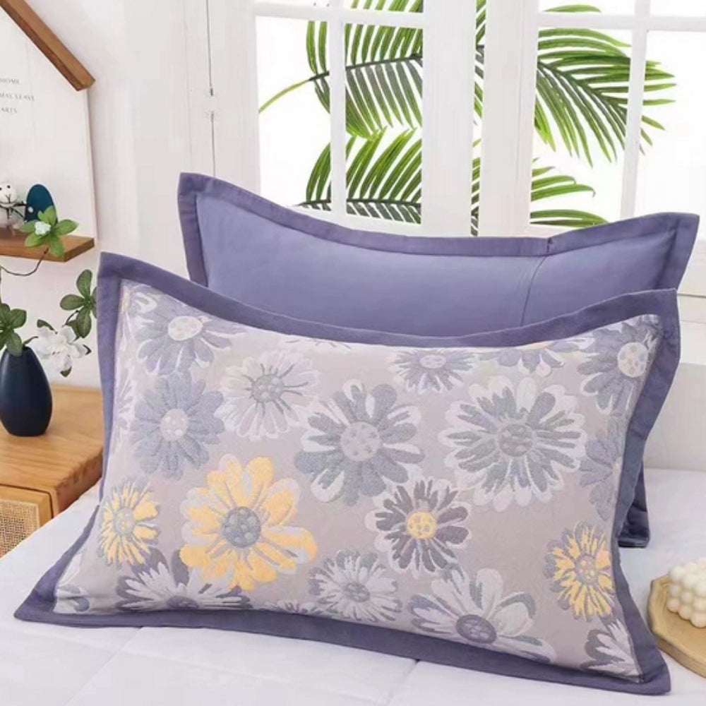 Kissenbezüge aus Baumwolle mit Blumenmuster – Doppelpack