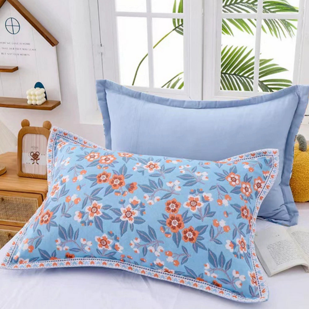 Kissenbezüge aus Baumwolle mit Blumenmuster – 2er Set