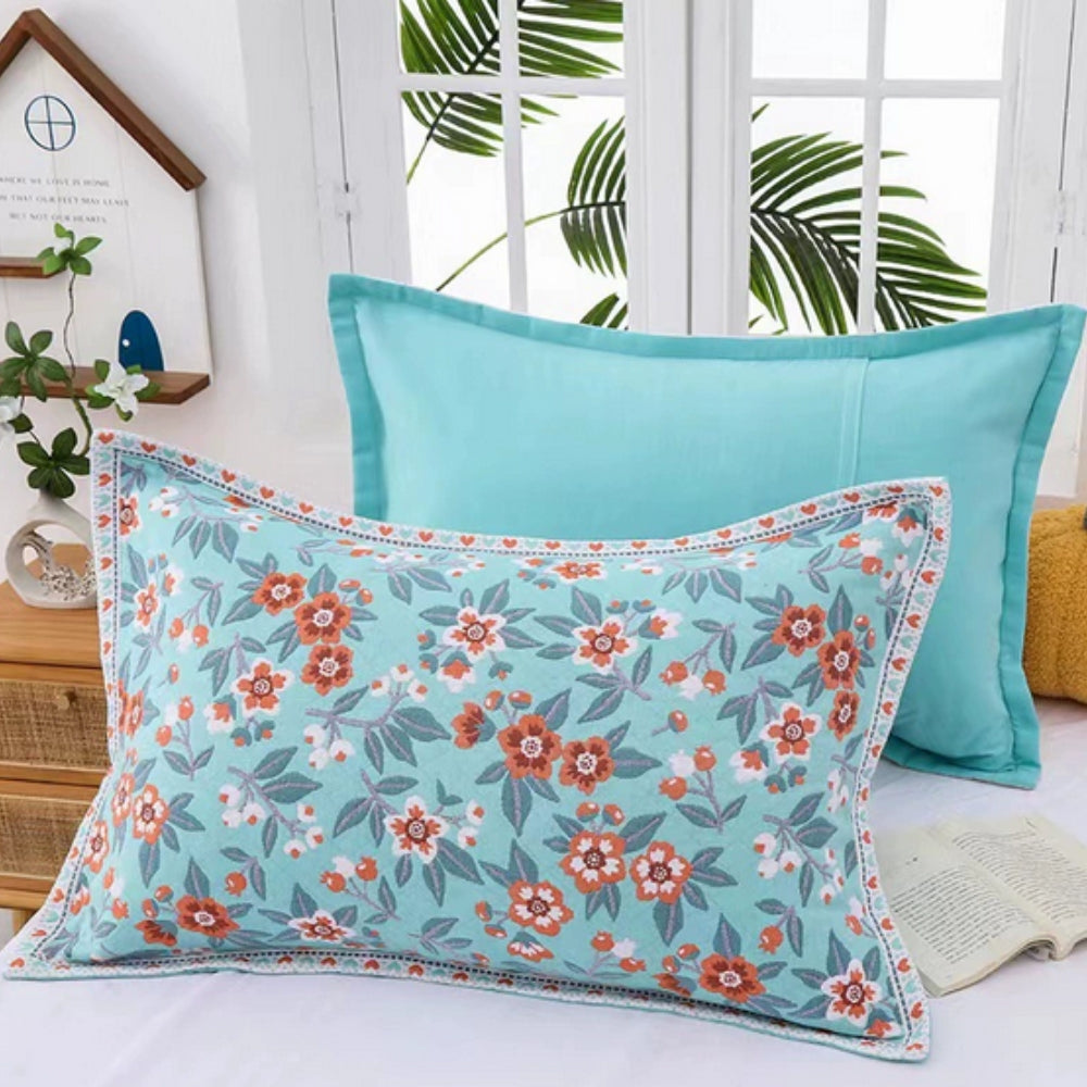 Kissenbezüge aus Baumwolle mit Blumenmuster – Doppelpack