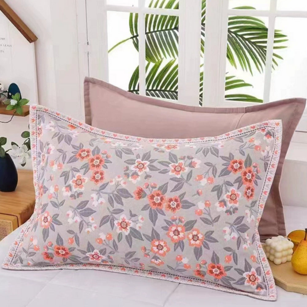 Kissenbezüge aus Baumwolle mit Blumenmuster – Doppelpack
