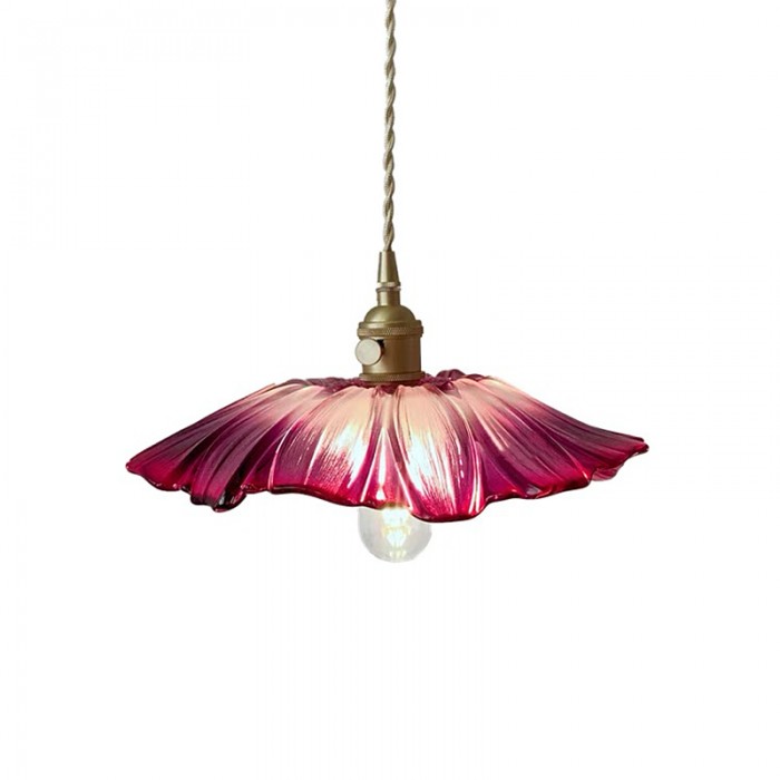 Moderne Glas-Pendelleuchte | Floralen Elementen