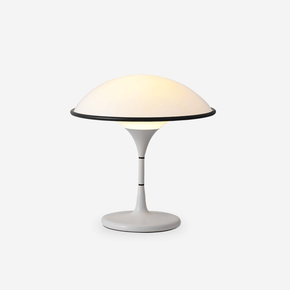Futuristische Tischlampe im Untertassen-Design