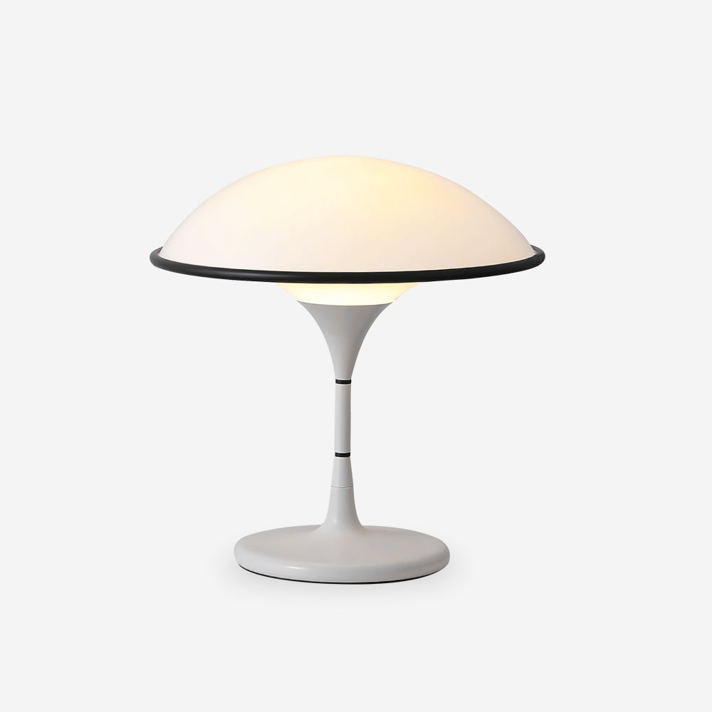 Futuristische Tischlampe im Untertassen-Design