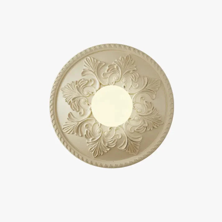 Kunstharz Wandleuchte in Milchkaffee-Ton