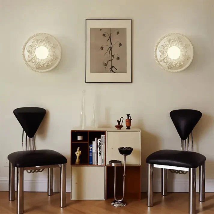 Kunstharz Wandleuchte in Milchkaffee-Ton