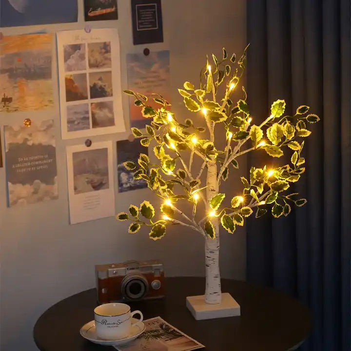 Grüne Blätter LED Lichterkette