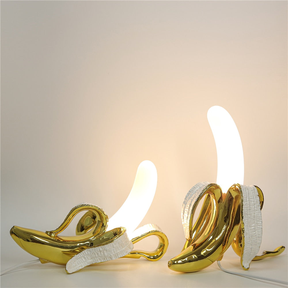 Wunderliche Bananen-Tischlampe
