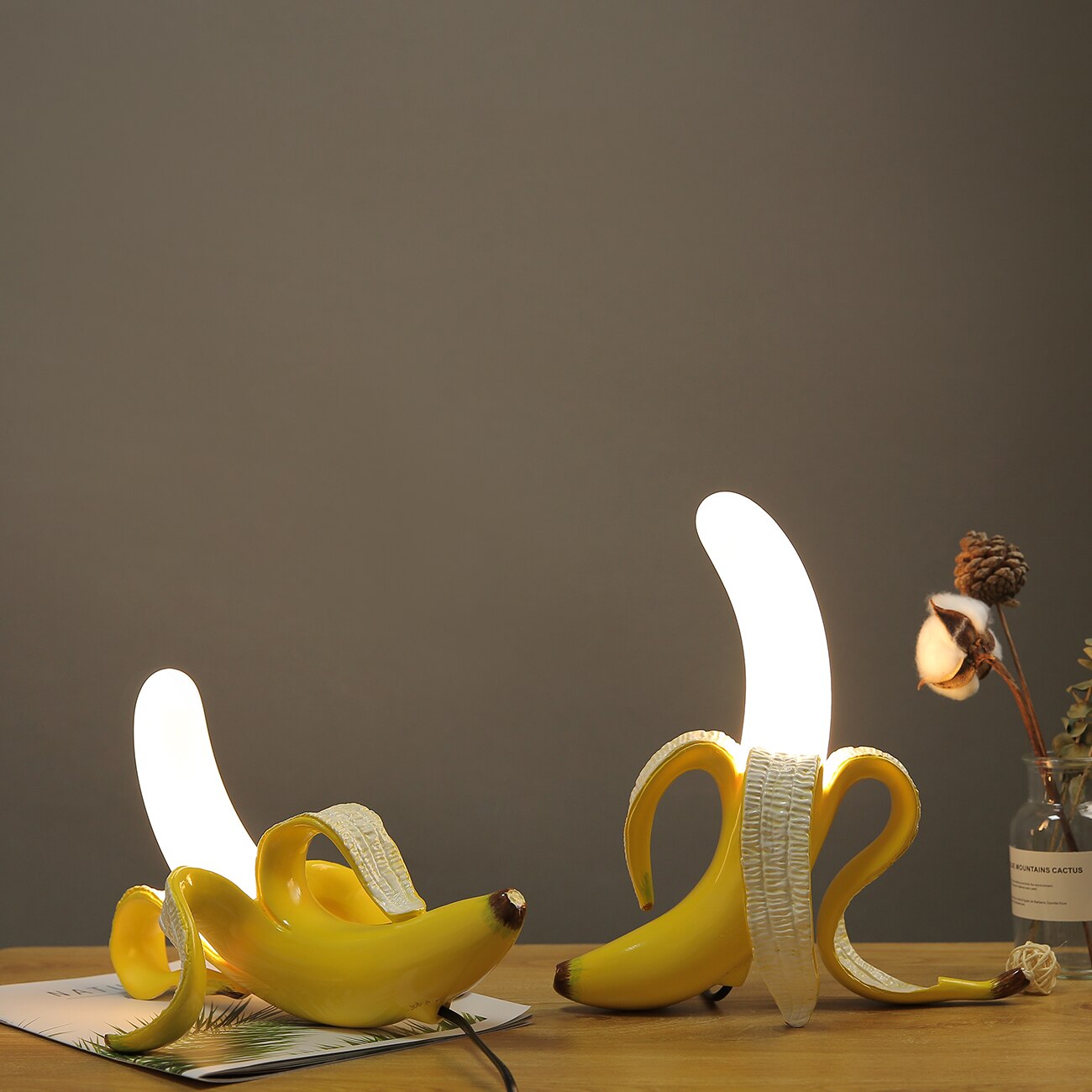 Wunderliche Bananen-Tischlampe