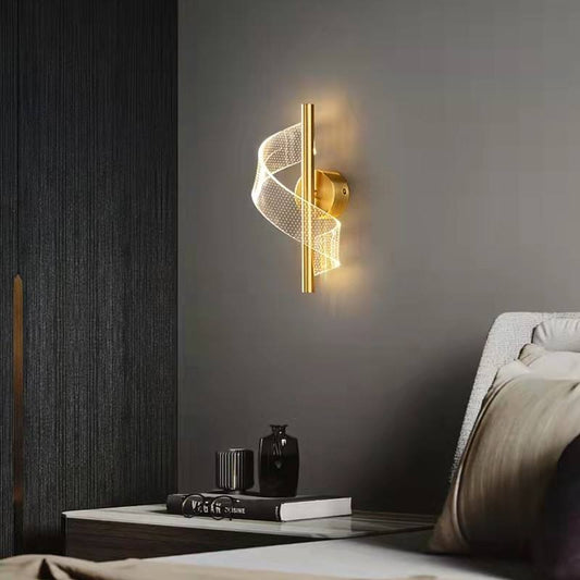 Glas-Wandleuchte mit traditionellem Kerzenhalter-Design