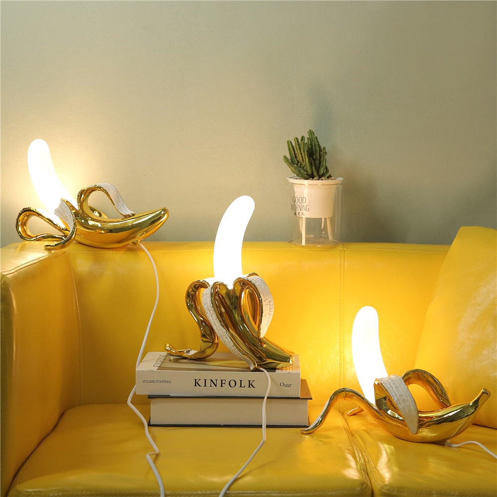Wunderliche Bananen-Tischlampe