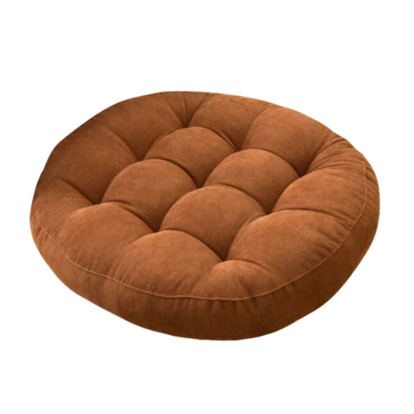 Bodenkissen rund mit Gerafftem Kordel-Design