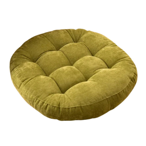 Bodenkissen rund mit Gerafftem Kordel-Design