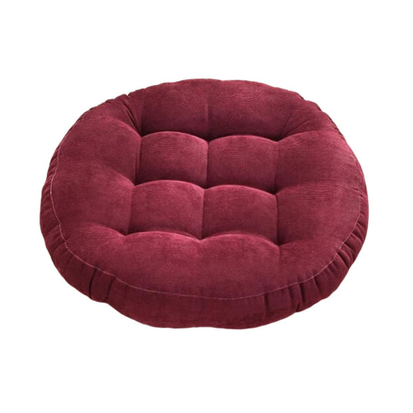 Bodenkissen rund mit Gerafftem Kordel-Design