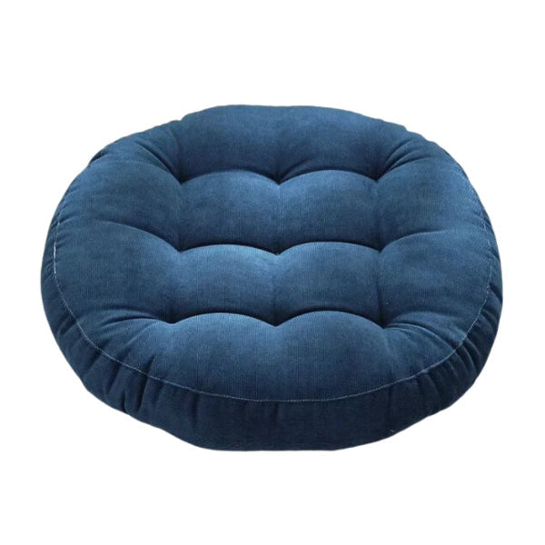 Bodenkissen rund mit Gerafftem Kordel-Design
