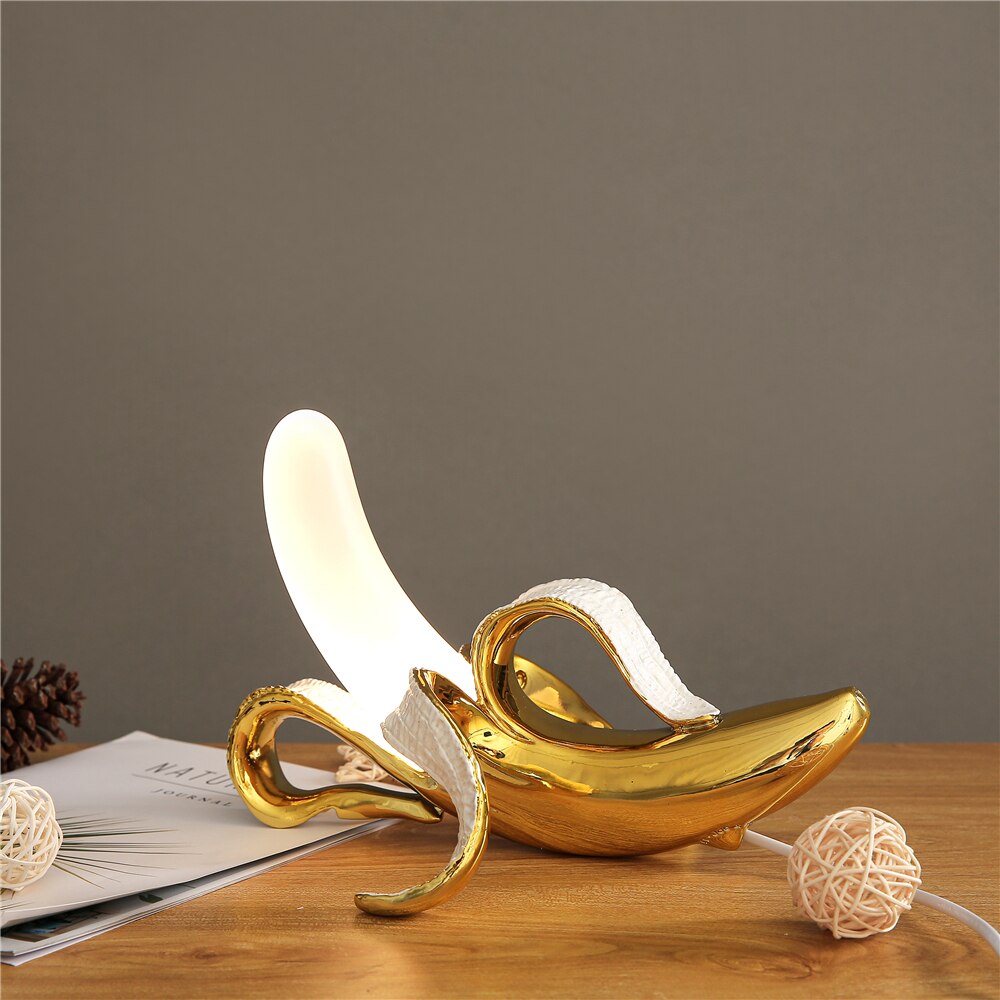 Wunderliche Bananen-Tischlampe