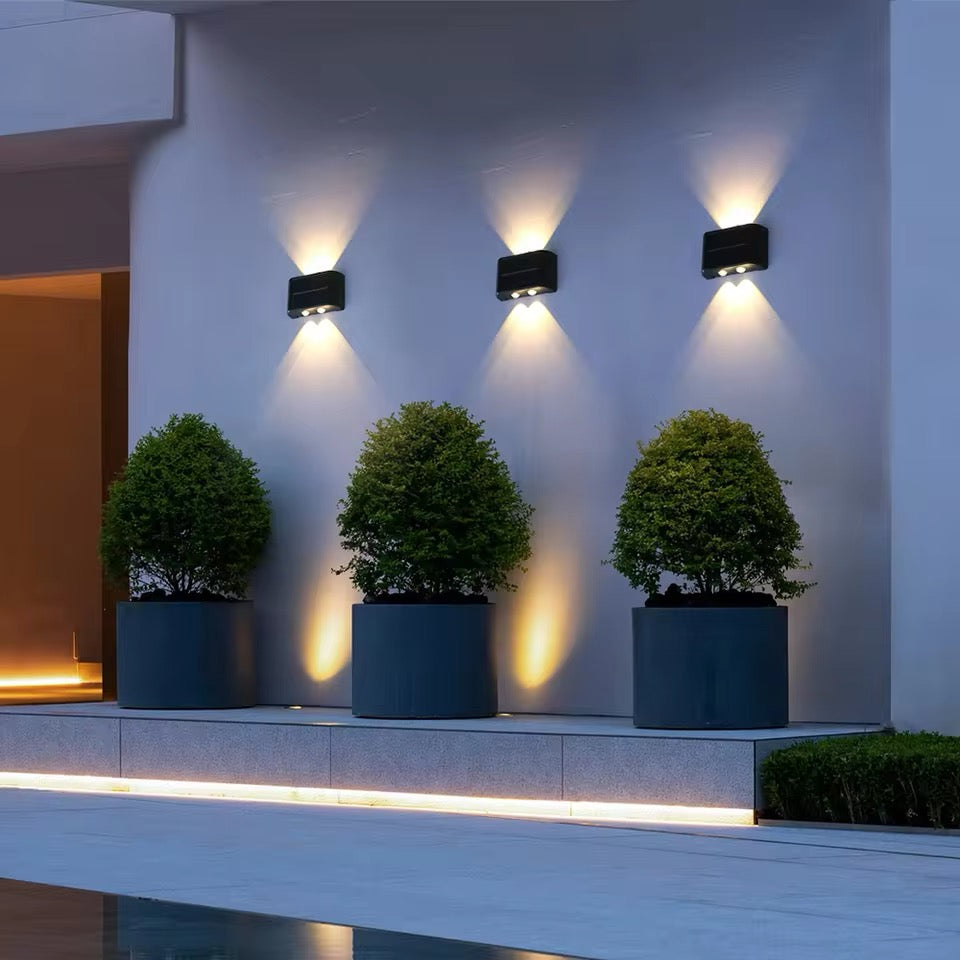 Solargetriebene LED-Wandleuchten für Den Außenbereich