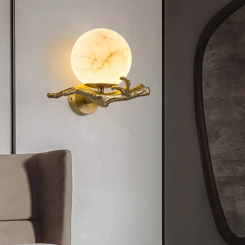 Kreative LED-Wandlampe aus Marmor