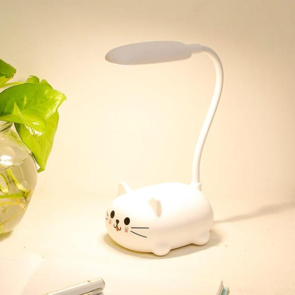 Mini-LED Schreibtischlampe und Katzenmotiv