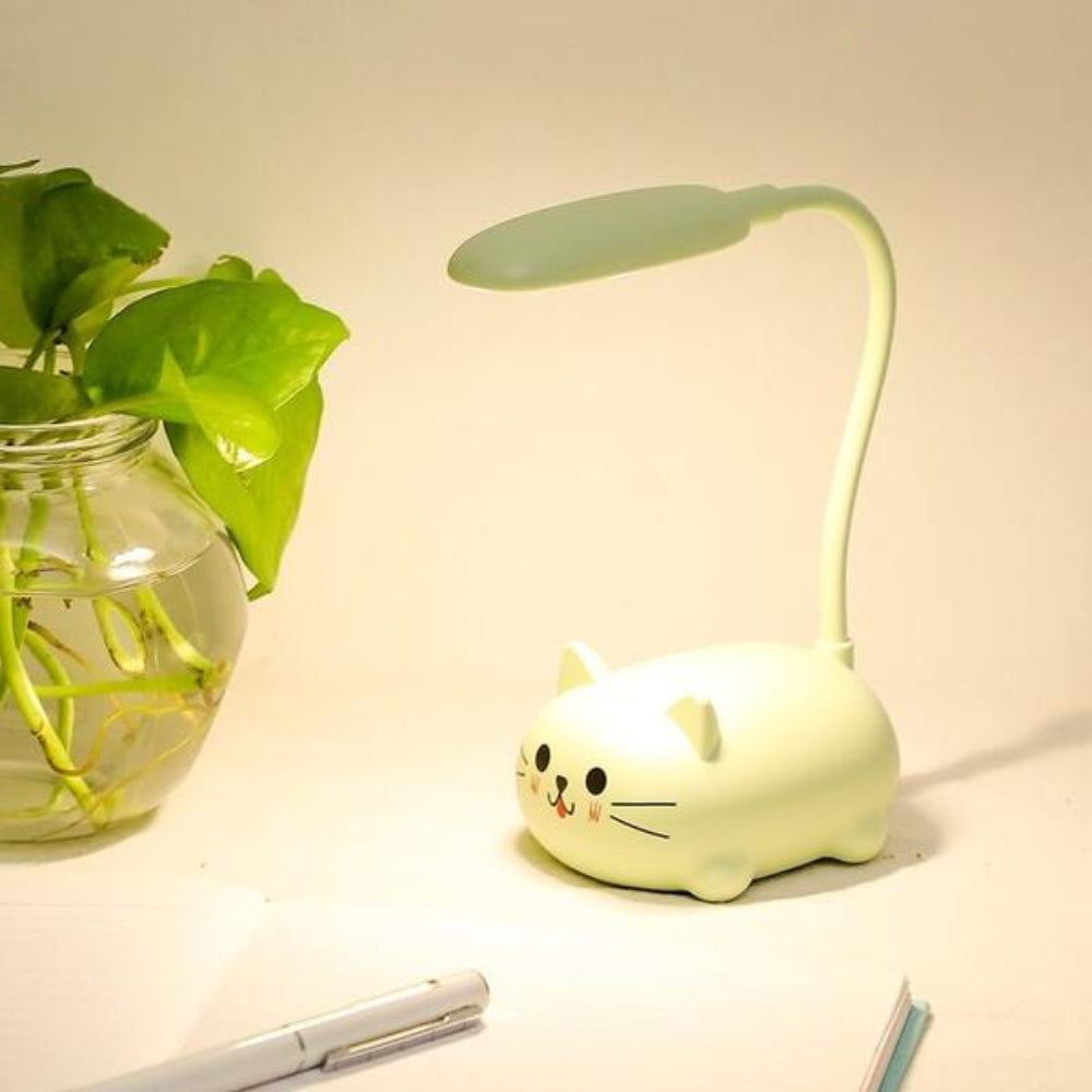 Mini-LED Schreibtischlampe und Katzenmotiv