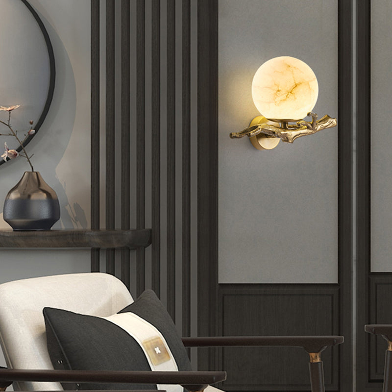 Kreative LED-Wandlampe aus Marmor