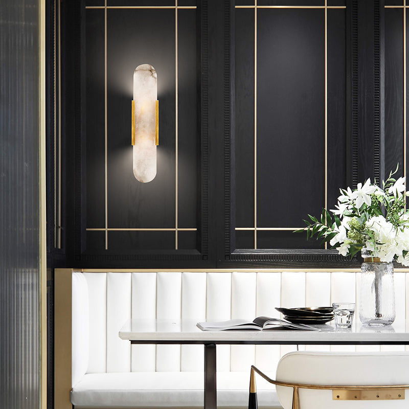 Langlebige Alabaster-Wandlampe Mit Modernem Look