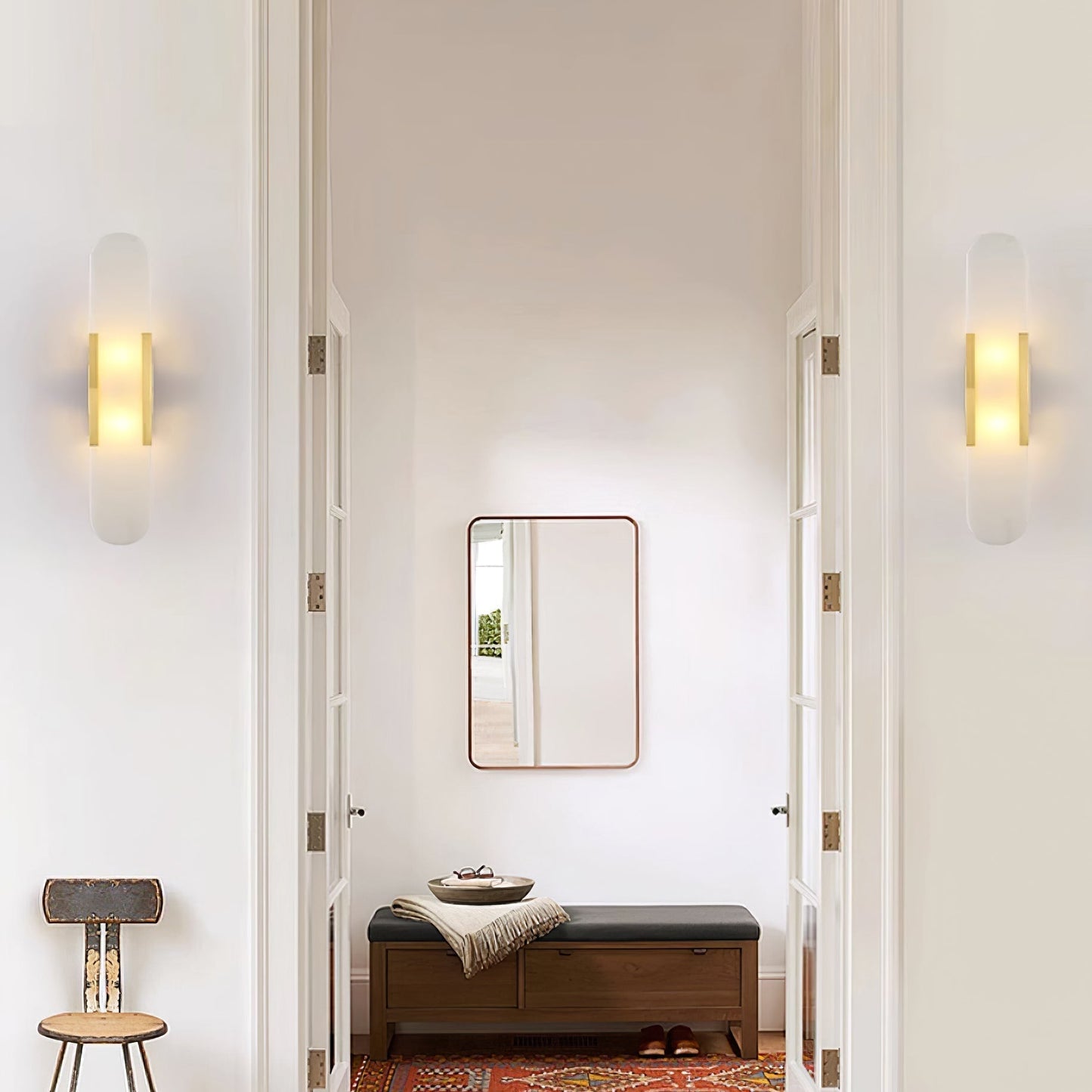 Langlebige Alabaster-Wandlampe Mit Modernem Look