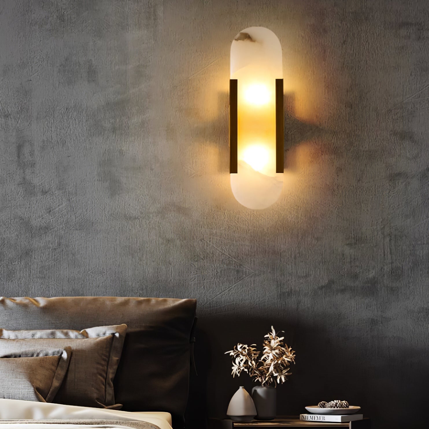 Langlebige Alabaster-Wandlampe Mit Modernem Look