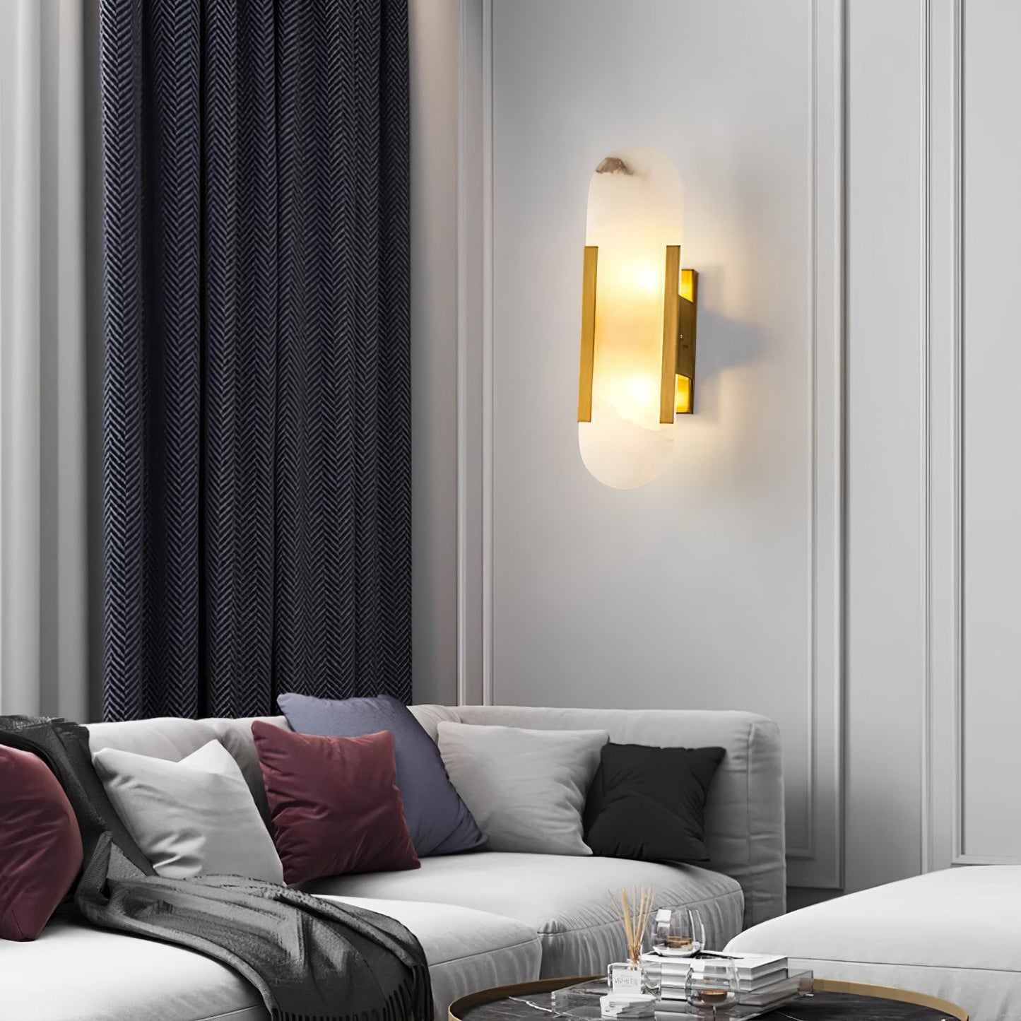 Langlebige Alabaster-Wandlampe Mit Modernem Look