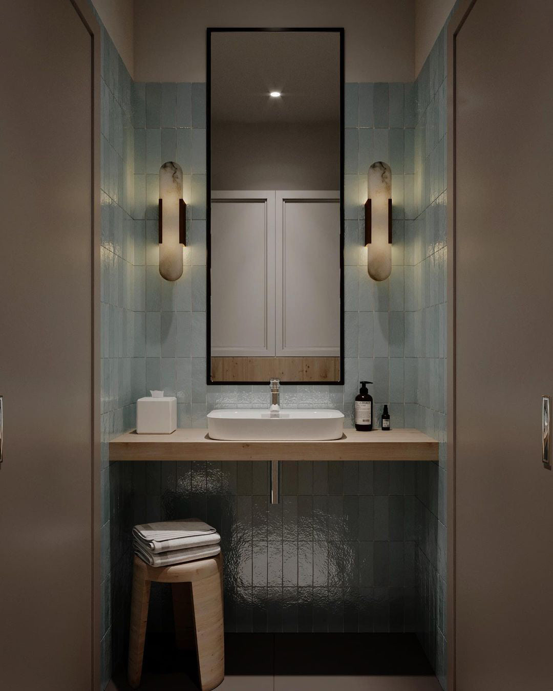 Langlebige Alabaster-Wandlampe Mit Modernem Look