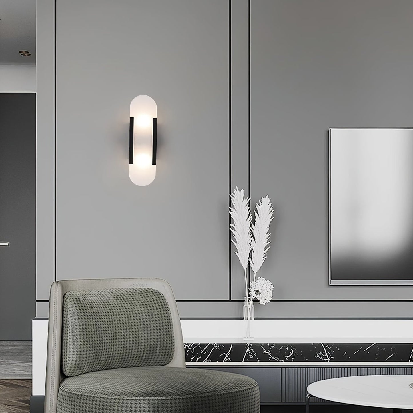 Langlebige Alabaster-Wandlampe Mit Modernem Look