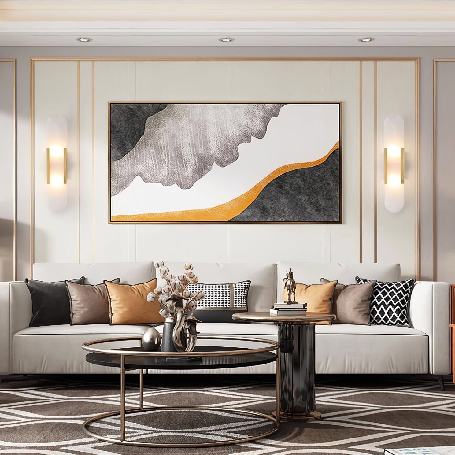 Langlebige Alabaster-Wandlampe Mit Modernem Look