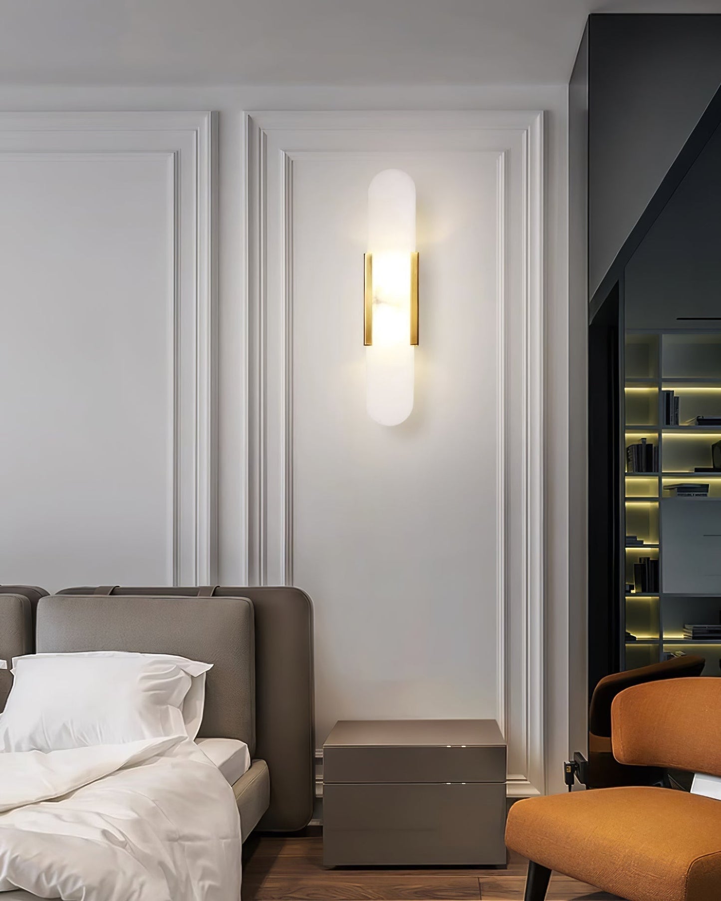 Langlebige Alabaster-Wandlampe Mit Modernem Look