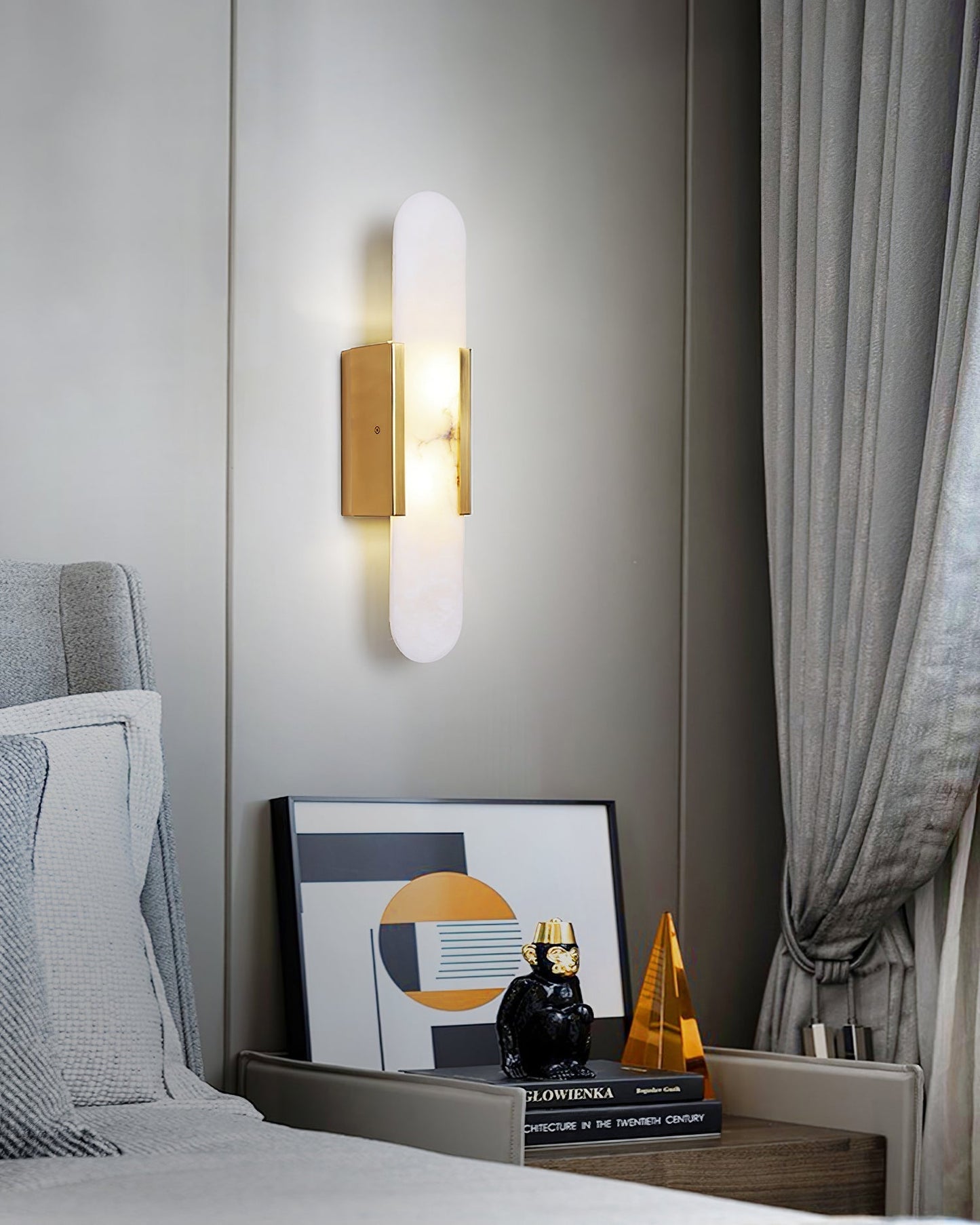 Langlebige Alabaster-Wandlampe Mit Modernem Look