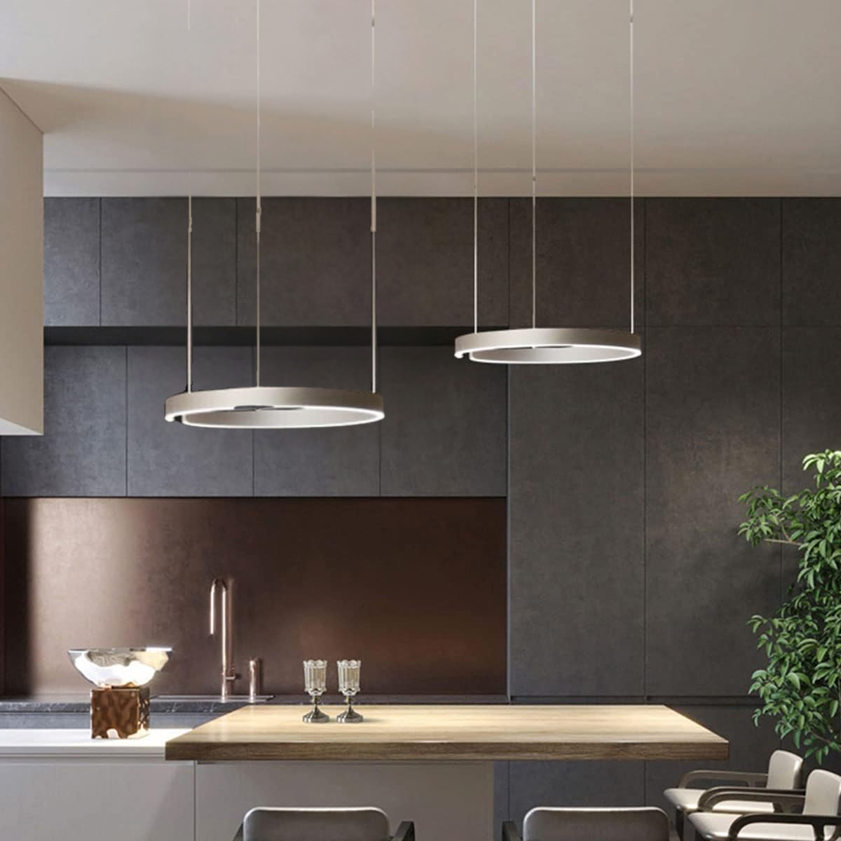 Moderne Kreisförmige LED-Pendelleuchte – Energieeffiziente Deckenleuchte