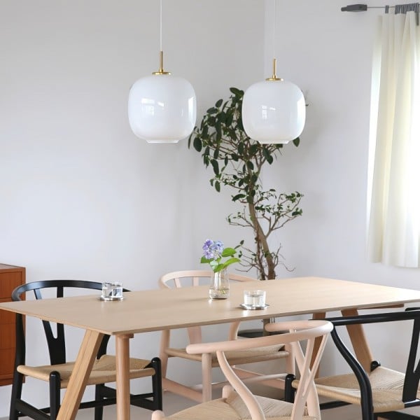 Opalglas-Pendelleuchte im Skandi-Stil | Minimalistisch & Rund