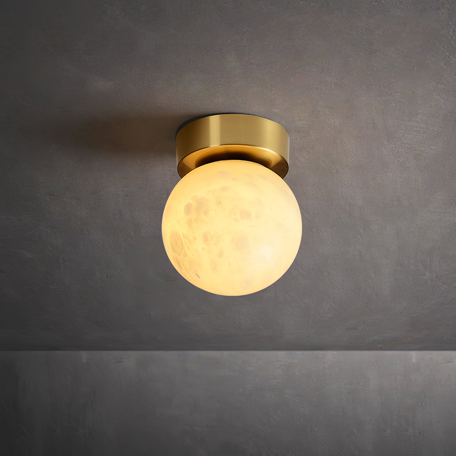 Leuchtender Mond Alabaster LED-Deckenleuchte | Moderne Deckenlampe