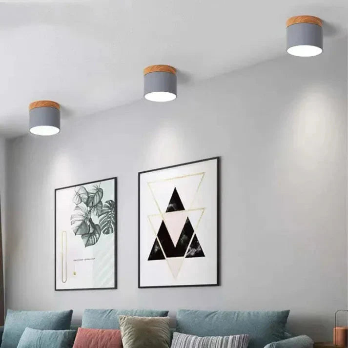 Aluminium Zylinder LED-Deckenlampe – Kompakt & Modern